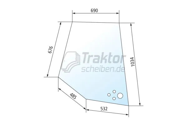 Türscheibe VALTRA VALMET A85, 900