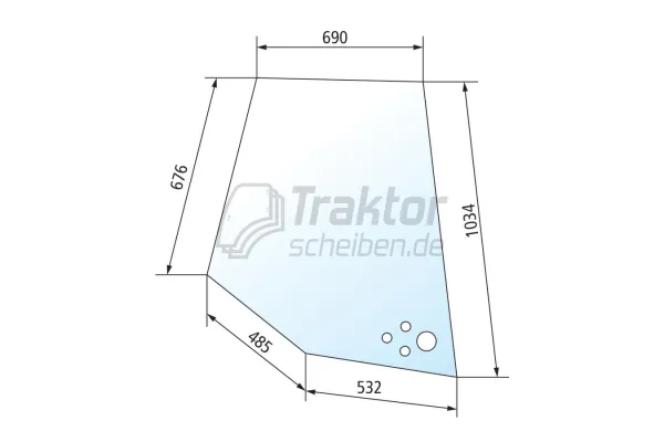 Türscheibe VALTRA VALMET 800, 865