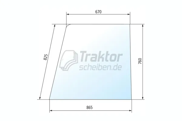 Türscheibe oben rechts FIAT L65, L75, L85