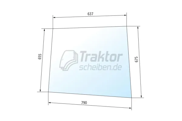 Getönte obere Türscheibe Deutz Fahr D6907C, D7007C
