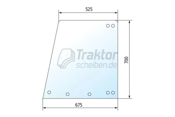 Türscheibe oben rechts/links für FENDT Farmer250V, Farmer275V
