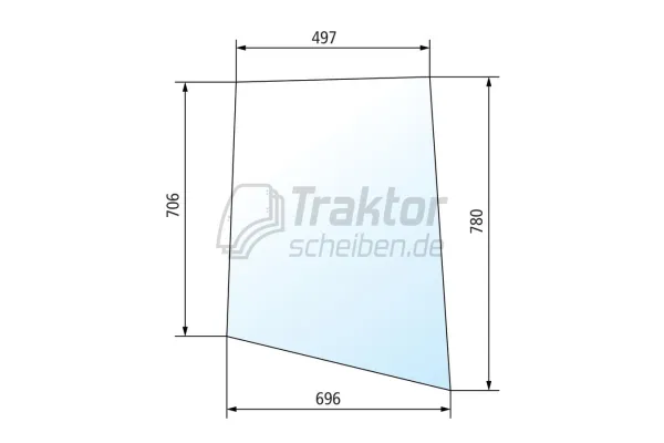 Türscheibe oben rechts & links für SAME Trident 130 / Drago 120