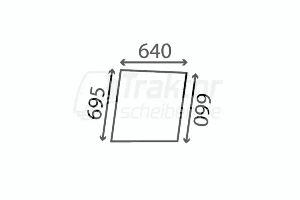 Türscheibe oben RH/LH ZETOR Traktor 9211