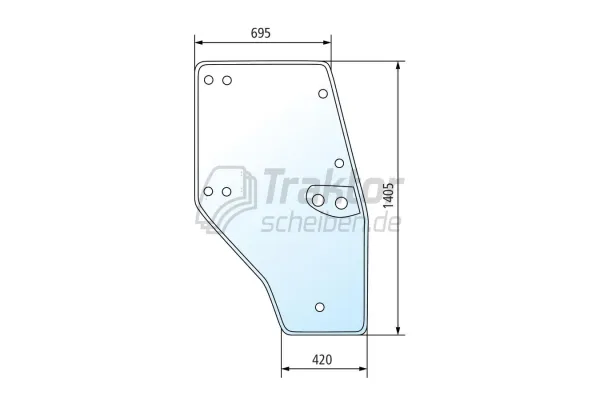 Türscheibe rechts für DEUTZ FAHR DX3.30, AgroXtra