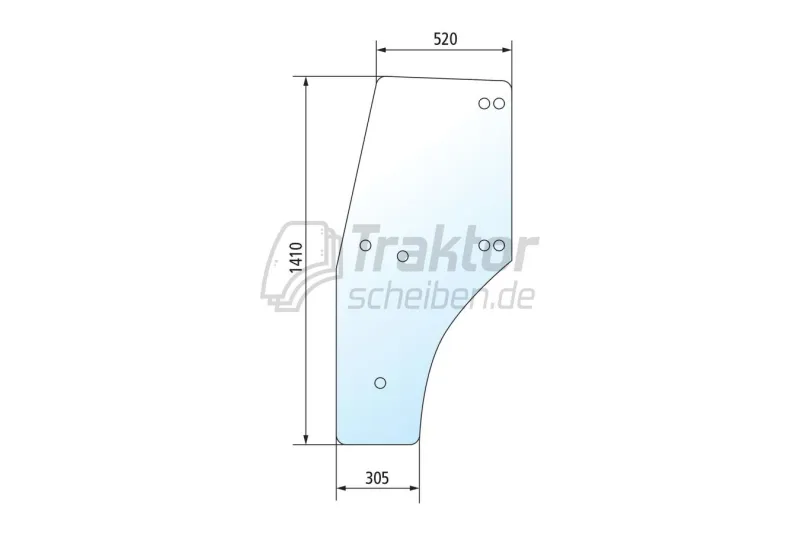 Türscheibe rechts getönt für FENDT Farmer250S