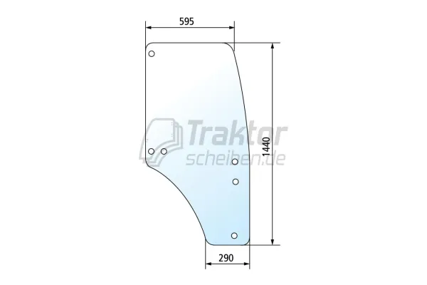Türscheibe rechts für JOHN DEERE 5070M, 5075M, 5083EN