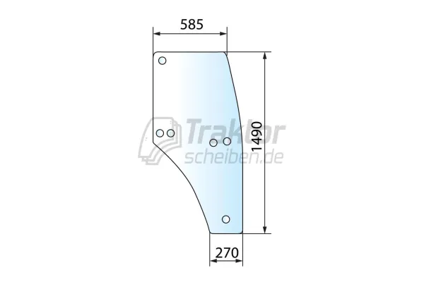 Türscheibe RH John Deere 5215 5315 Kabine