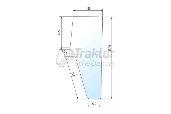 Türscheibe CLAAS RENAULT 551, 781