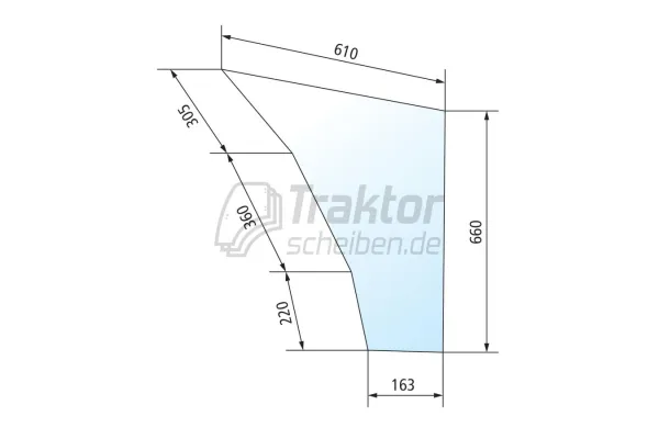 Türscheibe unten FENDT Farmer 106