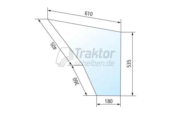 Türscheibe Fendt Farmer 103–108 unten klar | Ersatzverglasung Kabine