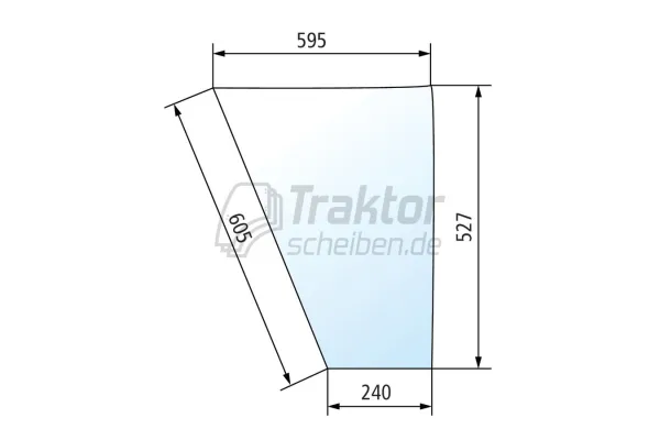 Türscheibe Fendt Favorit 611–615 unten grün | Ersatzverglasung Kabine