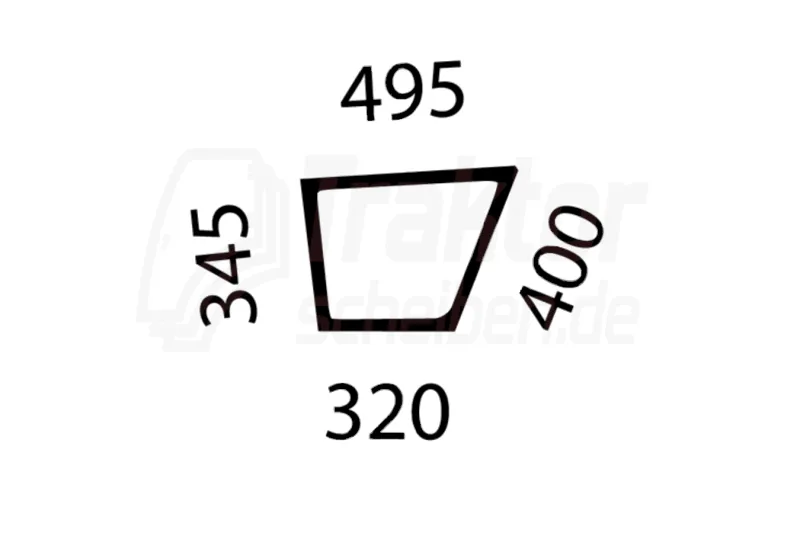 Türscheibe unten links für VALMET X120 / 8050