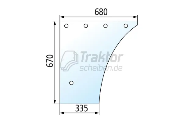 Türscheibe getönt unten rechts/links FENDT Farmer240S
