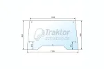 Klare Traktor Frontscheibe aufklappbar für CASE IH Deluxe Silent