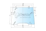 Aufstellbare Frontscheibe New Holland T5070, Case JXU115