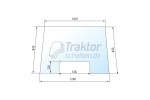 Frontscheibe 220 mm Mitte für MASSEY FERGUSON 390, 399