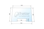Frontscheibe 170 mm Mitte für MASSEY FERGUSON 360, 372