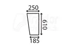 Getönte Frontscheibe unten RH Deutz D7207, John Deere 3140