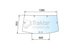 Heckscheibe für JOHN DEERE 8430T, 9530T 6 Bohrungen