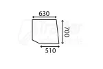 Klare obere Türscheibe rechts John Deere 2040, 3040