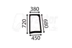 Seitenscheibe links für CASE Quantum, NH T4050, STEYR 4095