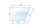 Seitenscheibe unten rechts klar für FENDT Favorit 610–615