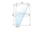 Klare untere Frontscheibe Deutz Fahr DX110, DX145 rechts und links