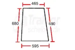 Türscheibe oben rechts/links für MASSEY FERGUSON 240, 250