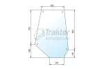 Türscheibe RH LH für MF 698 - LANDINI Traktor 6550