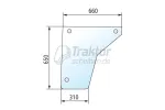Türscheibe unten rechts/links für CASE IH 633, 733