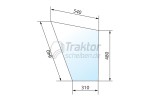 Klare untere Türscheibe Deutz D5006, Case IH 844(S)