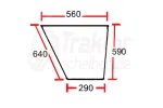 Untere Türscheibe rechts/links für 240, 250 MASSEY FERGUSON