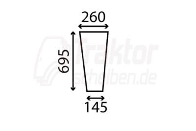 Frontscheibe unten rechts/links für MASSEY FERGUSON 240, 250