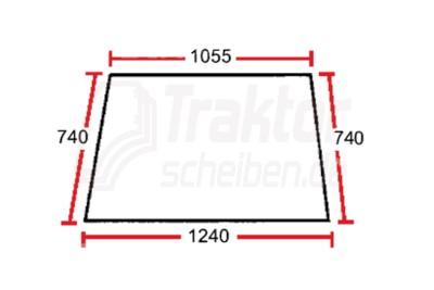 Frontscheibe für MASSEY FERGUSON 240, 250 Sankey