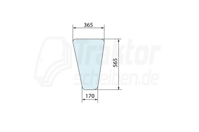Getönte untere Frontscheibe links Deutz Fahr AgroStar 4.71