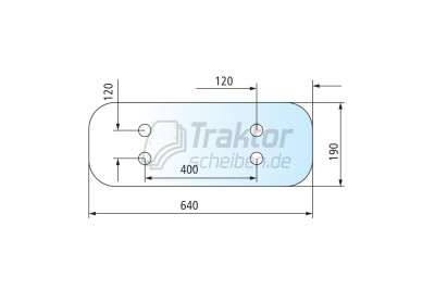 Dachsichtfenster für FENDT GT 390 / Xylon 524