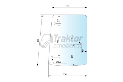 Eckscheibe hinten rechts für NEW HOLLAND T5.110, T5.120