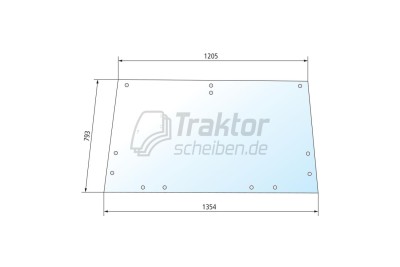 Frontscheibe aufklappbar für CASE IH Traktor 955, 1055