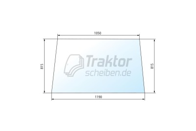 Frontscheibe fest für CASE IH Traktor 733, 833