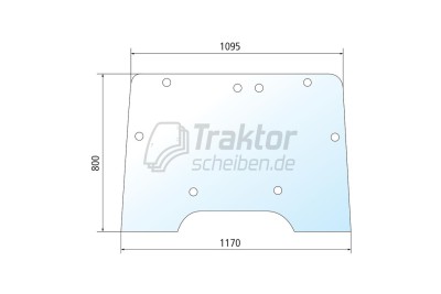 Frontscheibe LANDINI Traktor Blizzard - MF 300er LX