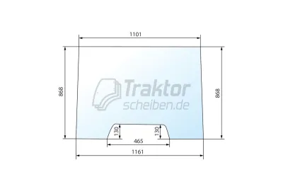 Get&ouml;nte Frontscheibe f&uuml;r CLAAS R...