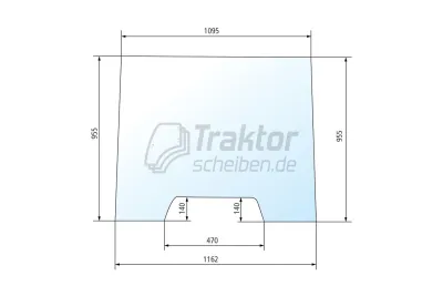 Get&ouml;nte Frontscheibe f&uuml;r CLAAS R...
