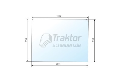 Frontscheibe getönt für CLAAS-RENAULT Traktor 751, 851