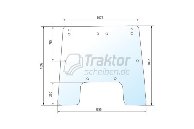 Öffnende Frontscheibe klar für John Deere 1140 / 1850