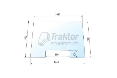 Klare Frontscheibe mit 170 mm H&ouml;...