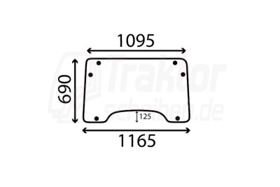 Frontscheibe aufstellbar für Claas Renault Ceres 75 / Ceres 340