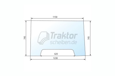Frontscheibe ohne Bohrungen für CLAAS-RENAULT Ceres 75 / Ceres 80