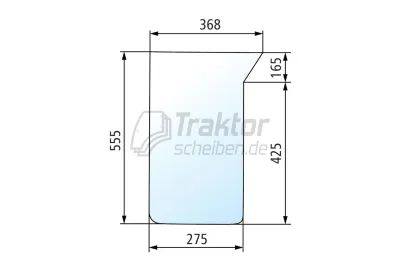 Frontscheibe rechts grün für Cla...