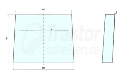 Frontscheibe RH John Deere 3650 SG2