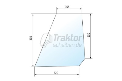 Frontscheibe vorn ausstellbar rechts/links für FENDT Farmer 102 / 103